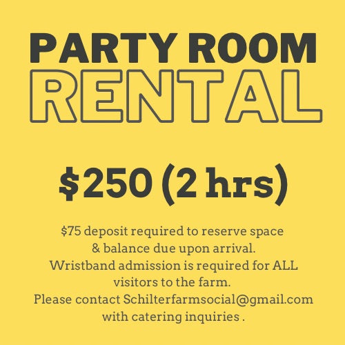 2024 Party Room Rental (More details below time slots)