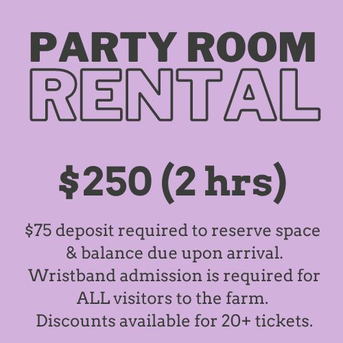 2023 Party Room Rental